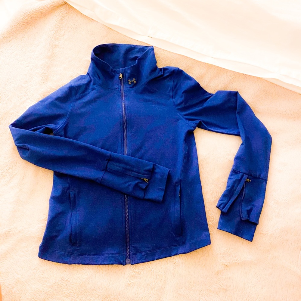 Blue Under Armour Zip Up Jogger Jacket